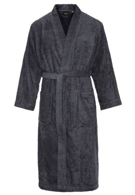 Frottee Kimono Grau – Sauna Bademantel